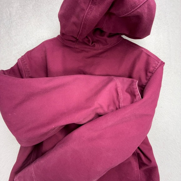 Carhartt Sandstone Berkley Jacket Sherpa Lined Women Medium 100657 654 Raspberry - Picture 16 of 16